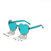 Rhinestone Tassel Sunglasses